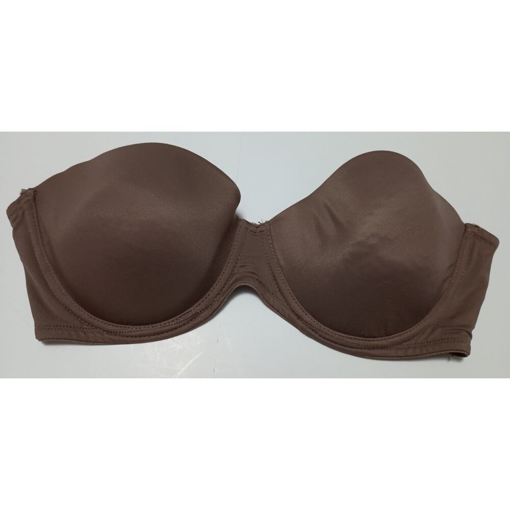 ELLEN TRACY, Brown Strapless Bra, Size 36D